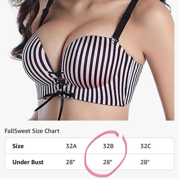 RETRO Bras Brassiere Women 32B Push Up Pads Unlined Pink/Blk Striped Convertable - Picture 2 of 16